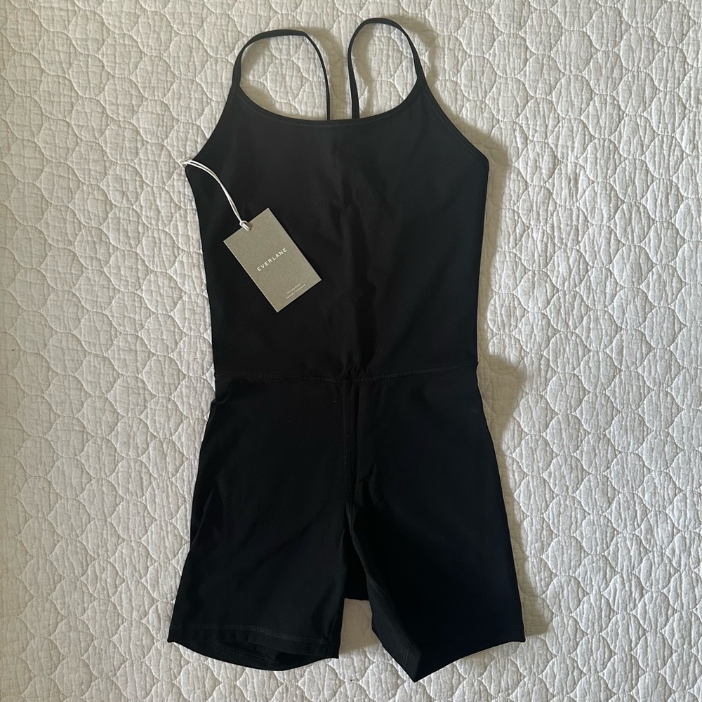NWT Everlane perform bike unitard black XS
